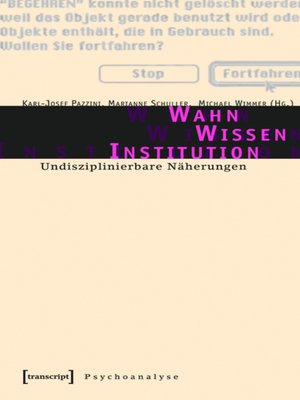 cover image of Wahn--Wissen--Institution